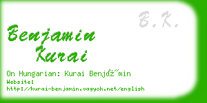 benjamin kurai business card